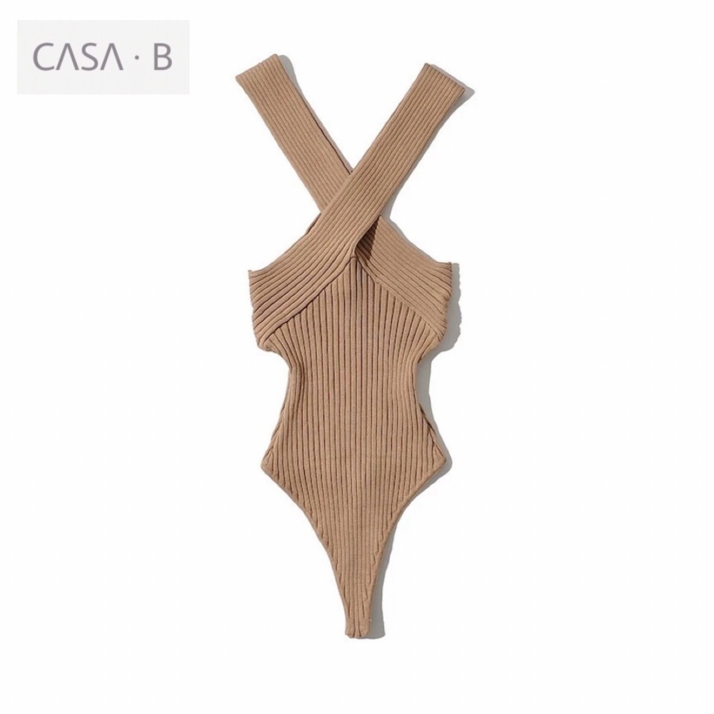 5⭐️CASA B| Brooke Knit Cross-front Bodysuit